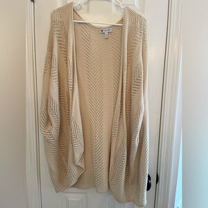 Jessica Simpson Cream Open-Knit Cardigan